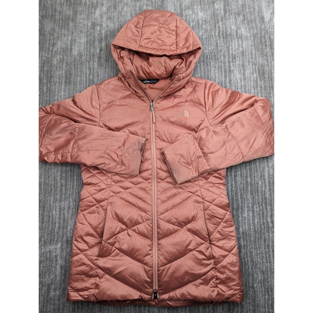 The North Face 550 Goose Down Hooded Full Zip Puffer Parka Jacket Womens Small
